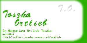 toszka ortlieb business card